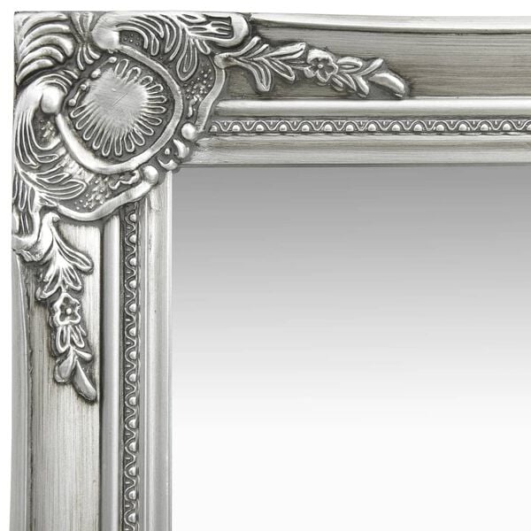 vidaXL Wall Mirror Baroque Style 40x40 cm Silver