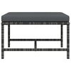 vidaXL Sectional Footrest with Cushion Grey Poly Rattan