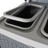 vidaXL Trash Bin with 2 Doors Grey 65x45x88 cm PP