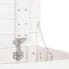 vidaXL Laundry Basket White 44x44x76 cm Solid Wood Pine
