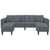 vidaXL Sofa with Cushion 3 pcs Dark Grey Velvet