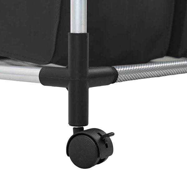 Laundry sorter with 4 bags black grey