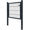 vidaXL 2D Fence Gate (Single) Anthracite Grey 100x80 cm