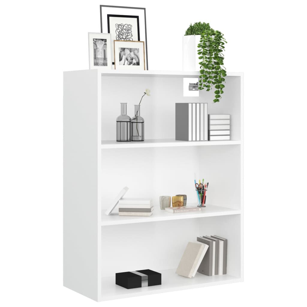 vidaXL Hanging Wall Cabinet High Gloss White 69.5x32.5x90 cm
