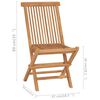vidaXL Garden Chairs with Anthracite Cushions 2 pcs Solid Teak Wood