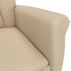 vidaXL Massage Chair Cream 70.5 x 96.5 x 95 cm Fabric and metal