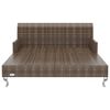 vidaXL 2-Person Garden Sun Bed with Cushions Poly Rattan Brown