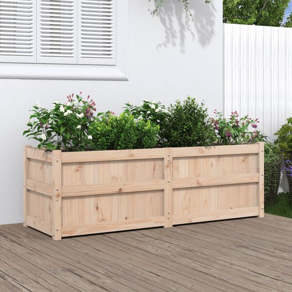 vidaXL Garden Planter 150x50x50 cm Solid Wood Pine