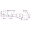 vidaXL 2 Piece Sofa Set with Pillows Light Grey Velvet