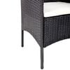 vidaXL 4 Piece Garden lounge Set with Cushions Poly Rattan Black