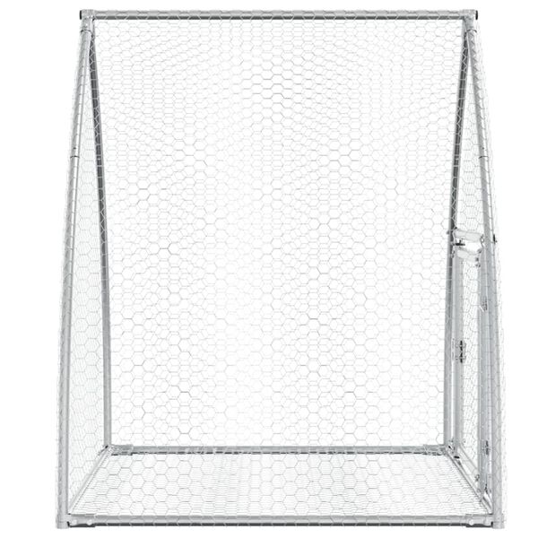 vidaXL Rabbit Hutch Silver 100x105x120 cm Galvanised Steel