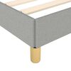 vidaXL Bed Frame without Mattress Light Grey 100x190 cm Twin Fabric