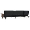 vidaXL L-shaped Sofa Black 279x140x70 cm Velvet