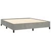 vidaXL Bed Frame without Mattress Light Grey California King Velvet