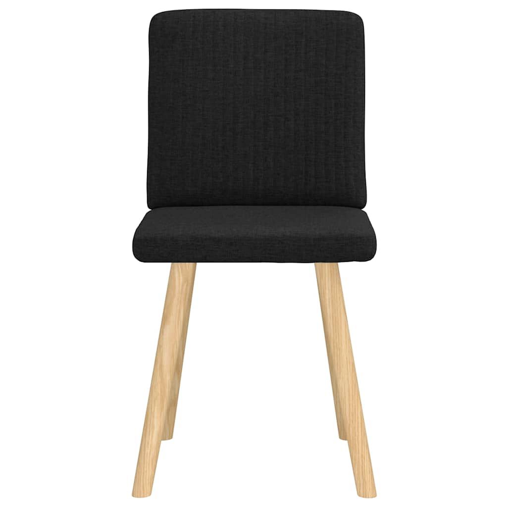 vidaXL Dining Chairs 2 pcs Black Fabric