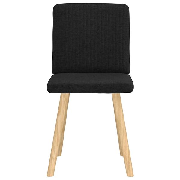 vidaXL Dining Chairs 2 pcs Black Fabric