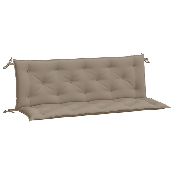 vidaXL Garden Bench Cushions 2pcs Taupe 150x50x7cm Oxford Fabric