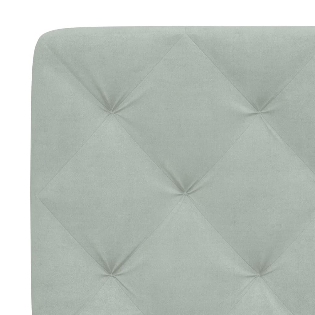 vidaXL Headboard Cushion Light Grey 152 cm Velvet