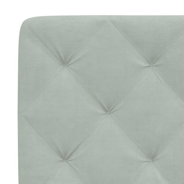 vidaXL Headboard Cushion Light Grey 152 cm Velvet