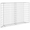 vidaXL Trapezium Gabion Raised Bed Galvanised Steel 150x20x100 cm