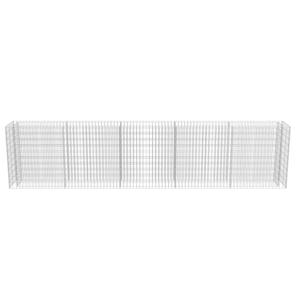 vidaXL Gabion Raised Bed Galvanised Steel 450x50x100 cm