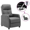 vidaXL Electric Recliner Chair Light Grey Fabric