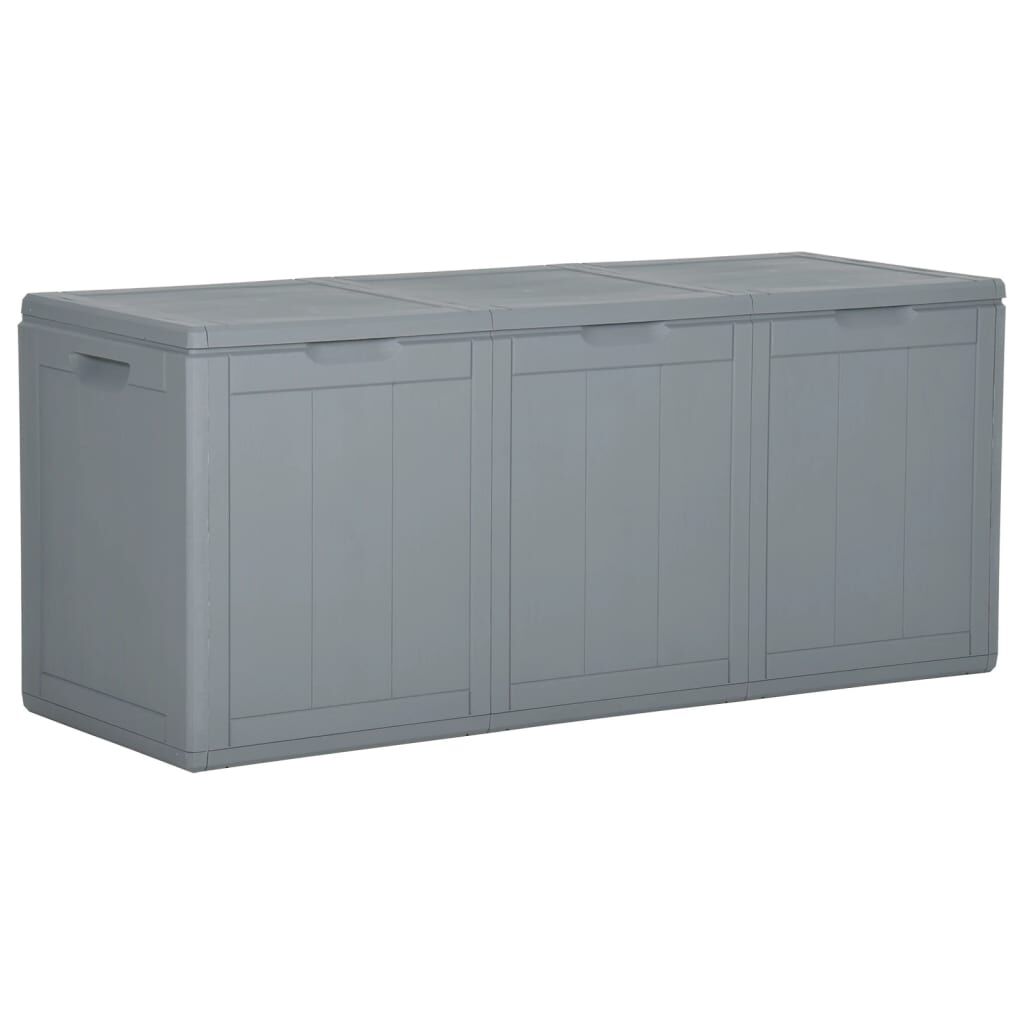 vidaXL Garden Storage Box 270L Grey PP Rattan