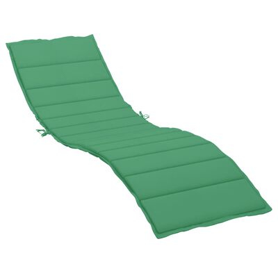 vidaXL Sun Lounger Cushion Green 200x70x3cm Oxford Fabric