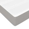 vidaXL Box Spring Bed with Mattress Light Grey 100x190 cm Twin Fabric