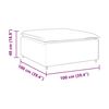 vidaXL Modular Sofa Footstool Module Dark Grey 100x100x48 cm