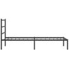 vidaXL Metal Bed Frame without Mattress with Headboard Black 100x200cm