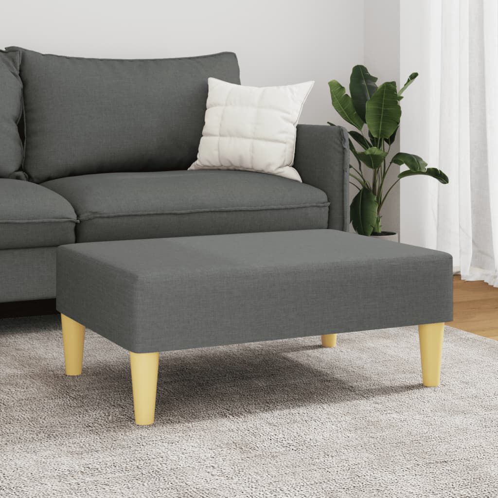 vidaXL Footstool Dark Grey 77x55x31 cm Fabric