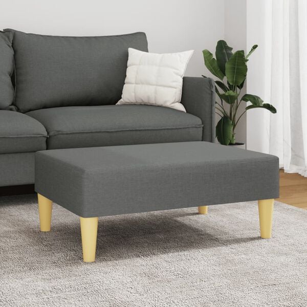 vidaXL Footstool Dark Grey 77x55x31 cm Fabric