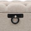 vidaXL Storage Bench with Backrest 110 cm Cream Fabric
