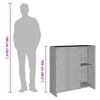 vidaXL Storage Cabinet with Storage Grey 100 x 36 x 102 cm Rattan