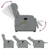 vidaXL Stand up Massage Recliner Chair Light Grey Fabric