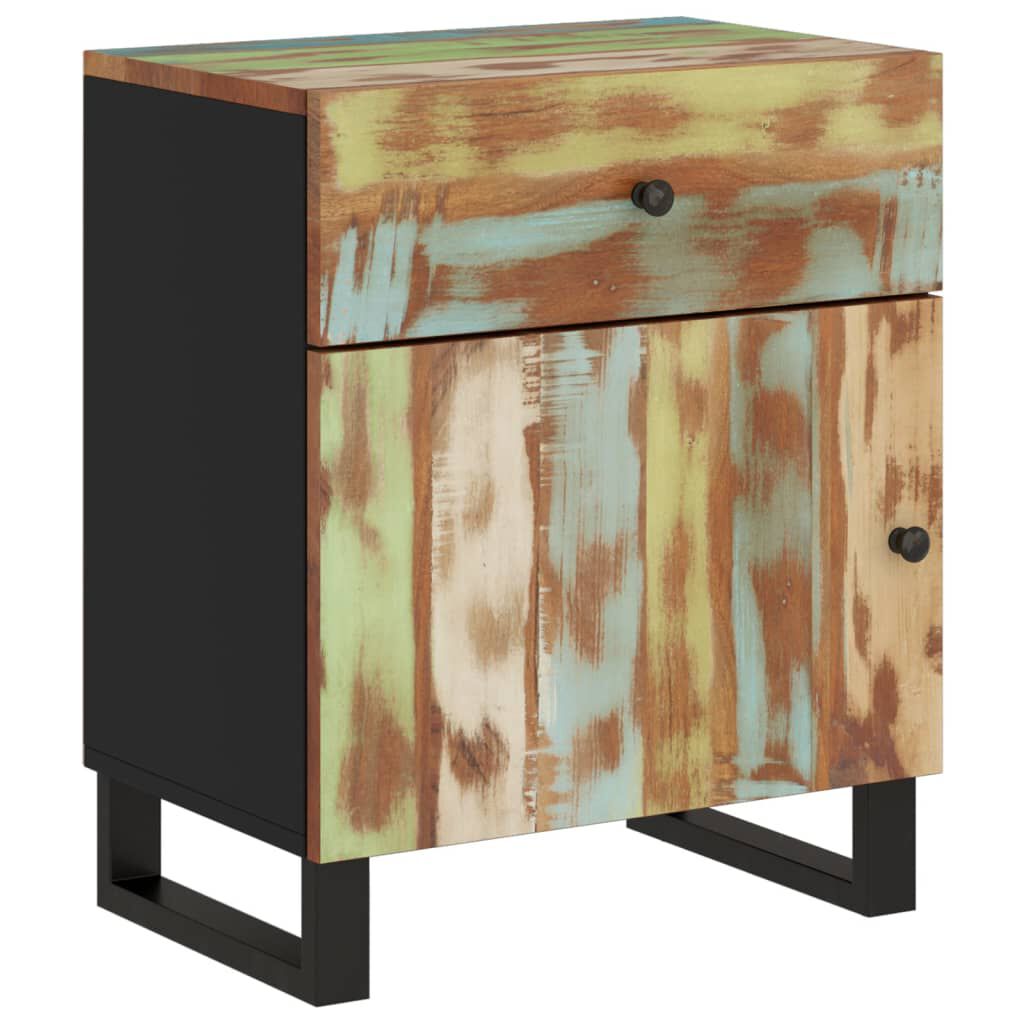 vidaXL Bedside Cabinet 50x33x60cm Solid Wood Reclaimed&Engineered Wood