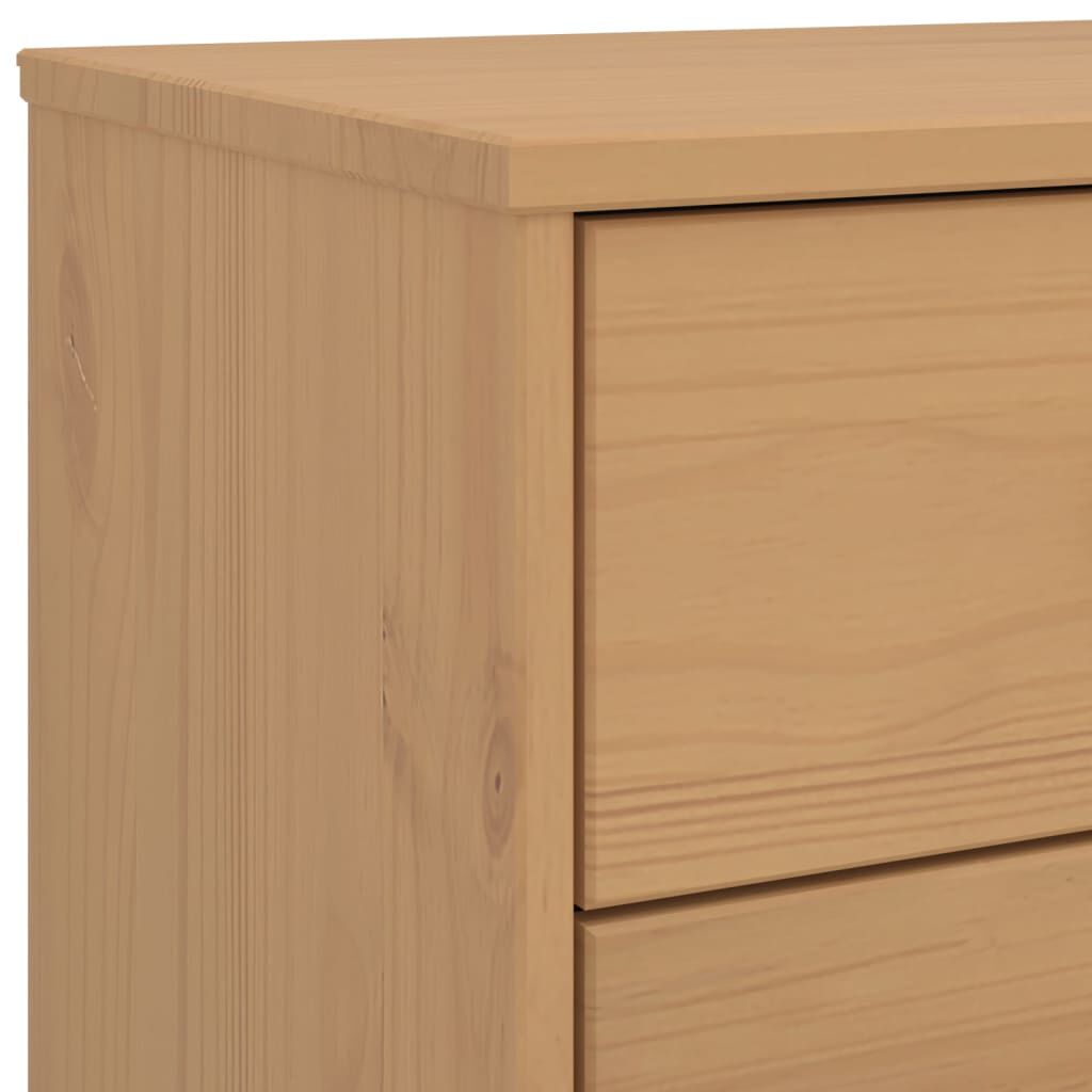 vidaXL Bedside Cabinet OLDEN Brown Solid Wood Pine