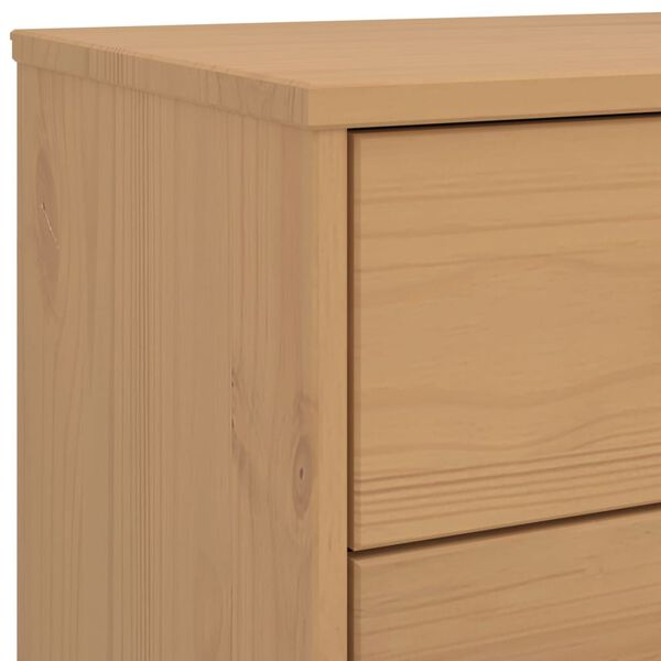vidaXL Bedside Cabinet OLDEN Brown Solid Wood Pine