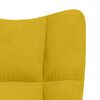vidaXL Relaxing Chair with a Stool Mustard Yellow Velvet