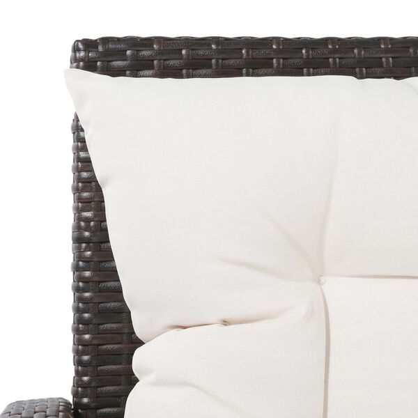 vidaXL 5 Piece Garden Lounge Set with Cushions Poly Rattan Brown