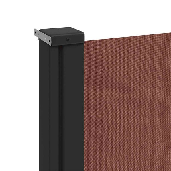 vidaXL Retractable Side Awning Brown 100x300 cm