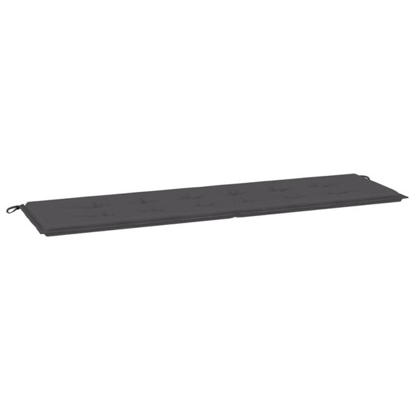 vidaXL Garden Bench Cushion Anthracite 180x50x3 cm Oxford Fabric
