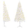 vidaXL Corner Artificial Pre-lit Christmas Tree White 150 cm PVC