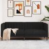 vidaXL Sofa 2-Seater Black Fabric
