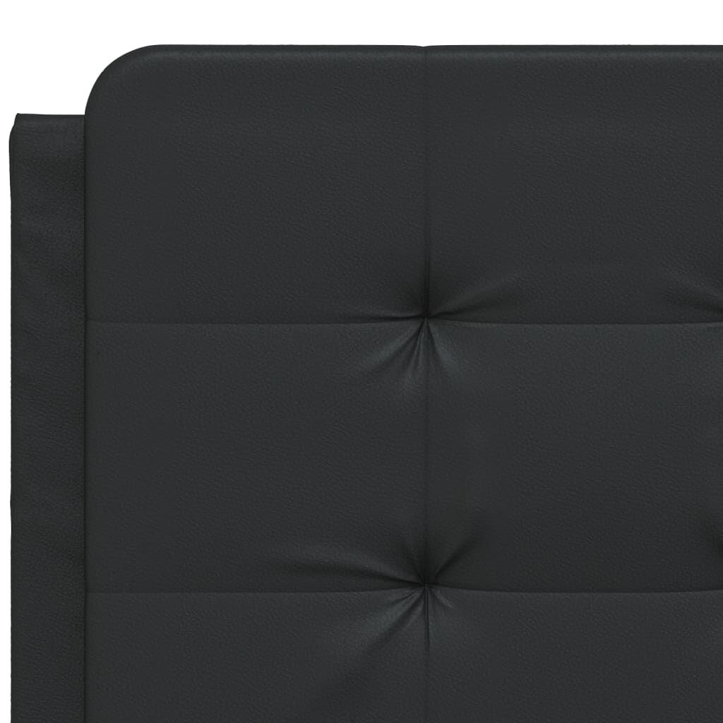 vidaXL Bed Frame without Mattress Black 137x190 cm Faux Leather