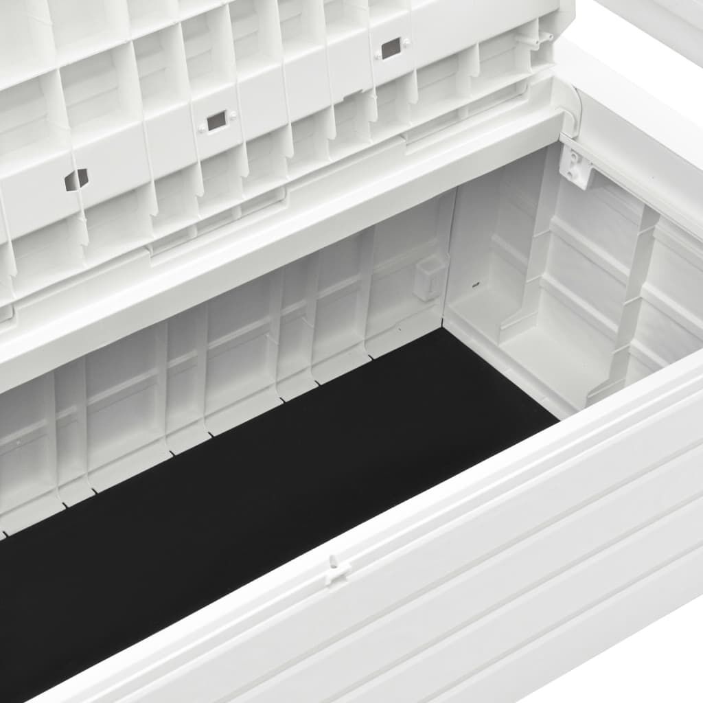 vidaXL Garden Storage Bench 132.5 cm Plastic White