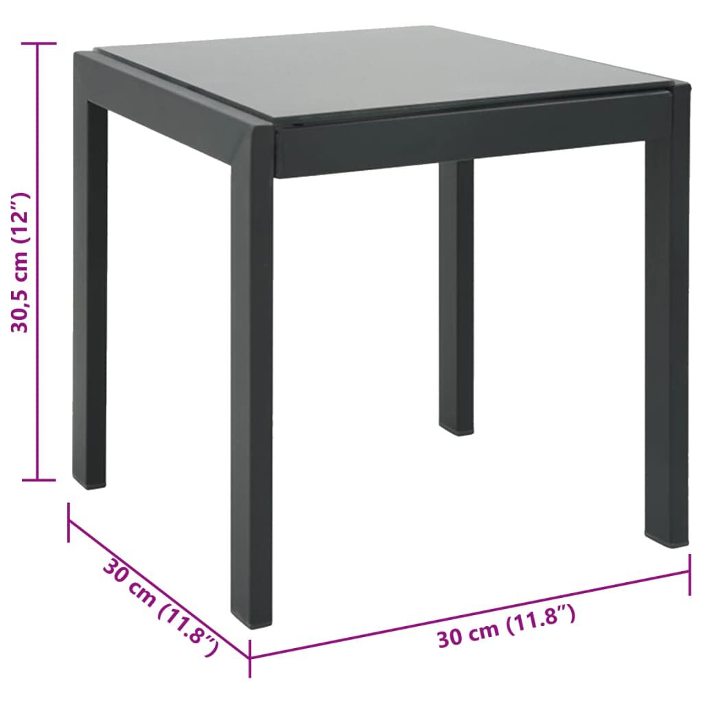vidaXL Sun Loungers 2 pcs with Table Textilene and Steel