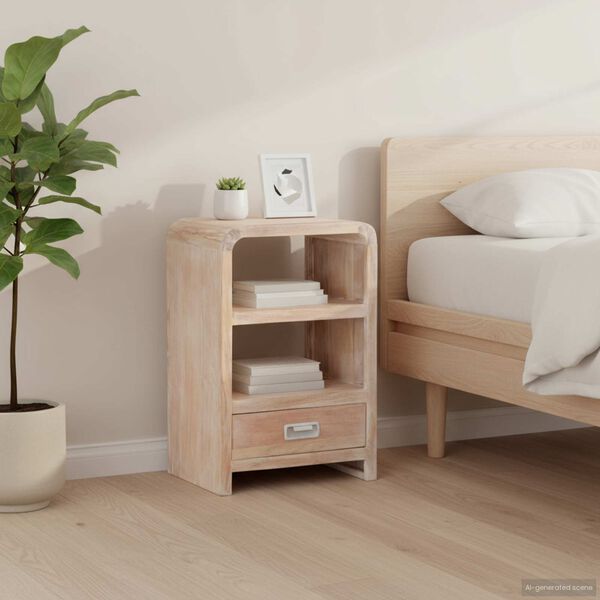 vidaXL Bedside Table 40x30x60 cm Solid Acacia Wood