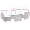 vidaXL 9 Piece Garden Sofa Set with Cushions Beige Poly Rattan